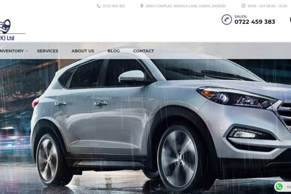 Kei cars website design company kenya complete past work