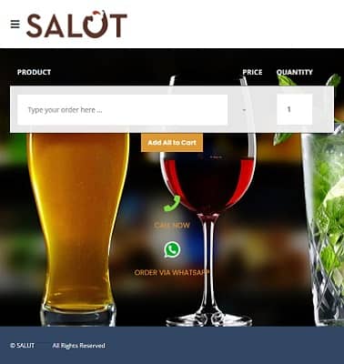 Liquor store bar and club website design Kenya