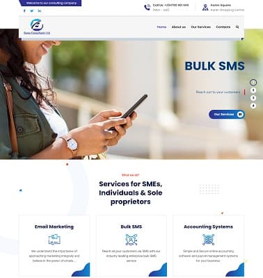 small business portfolio website design kenya