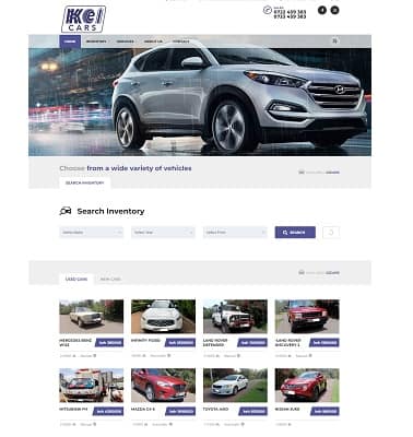 Keicars selling cars website developer